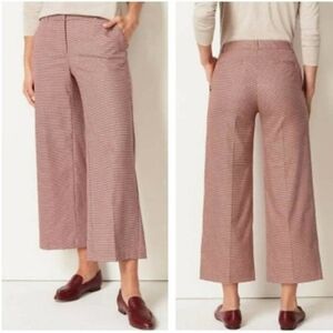 J. Jill Wide-Leg Pants Red Herrinbone Size 10 Petite